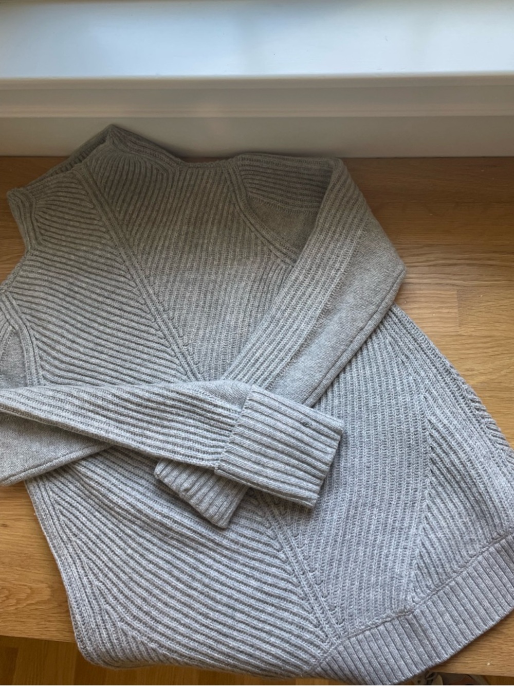 Women’s Crewneck Ribbed Sweater Dress - Light Gray